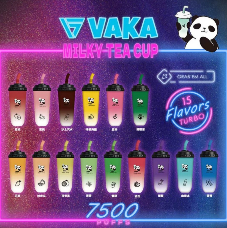 <strong>VAKA一次性6500口 VAKA奶茶杯一次性電子煙 台灣現貨 假一罰十 711到付</strong>